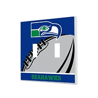 Seattle Seahawks Passtime Design Double Toggle Lightswitch Plate
