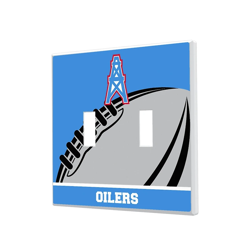 Houston Oilers Passtime Design Double Toggle Lightswitch Plate
