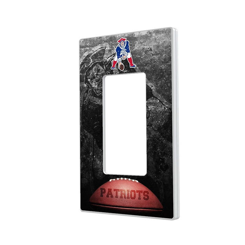 New England Patriots Legendary Design Single Rocker Lightswitch Plate
