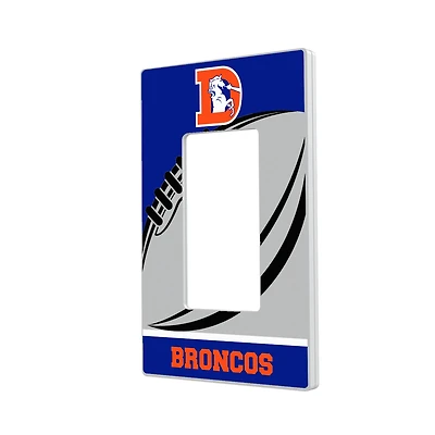 Denver Broncos Passtime Design Single Rocker Lightswitch Plate