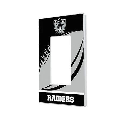 Oakland Raiders Passtime Design Single Rocker Lightswitch Plate