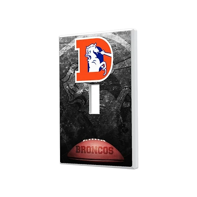 Denver Broncos Legendary Design Single Toggle Lightswitch Plate