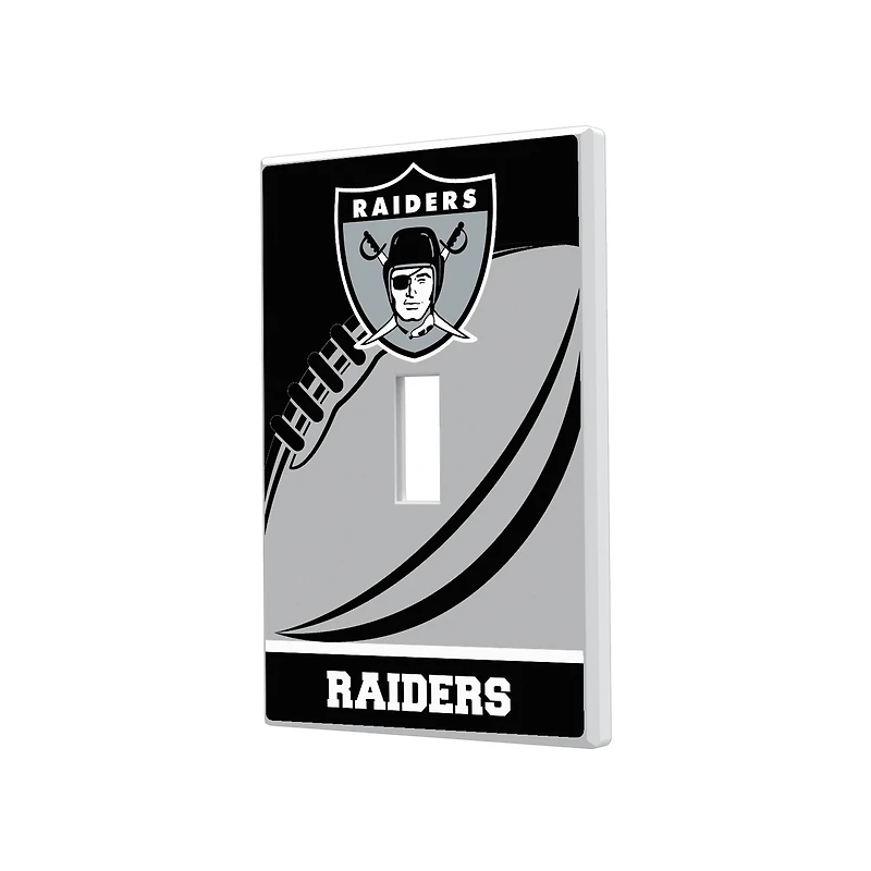 Oakland Raiders Passtime Design Single Toggle Lightswitch Plate