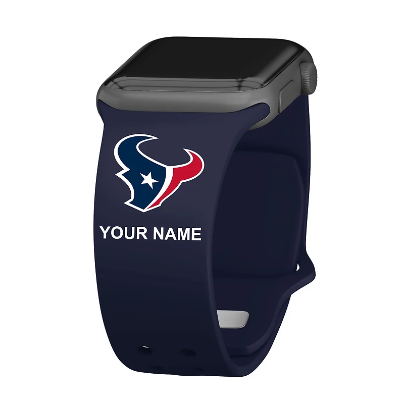 Houston Texans 38/40/41mm Personalized Silicone Apple Watch Band