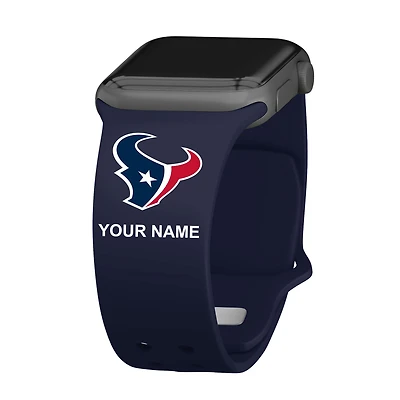 Houston Texans 38/40/41mm Personalized Silicone Apple Watch Band