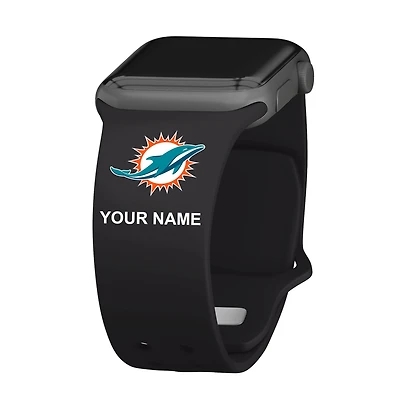 Miami Dolphins 38/40/41mm Personalized Silicone Apple Watch Band