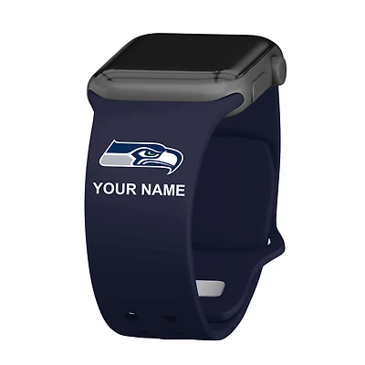 Seattle Seahawks 38/40/41mm Personalized Silicone Apple Watch Band