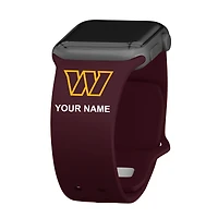 Washington Commanders 38/40/41mm Personalized Silicone Apple Watch Band