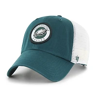 Men's '47 Midnight Green/White Philadelphia Eagles Highline Clean Up Trucker Snapback Hat