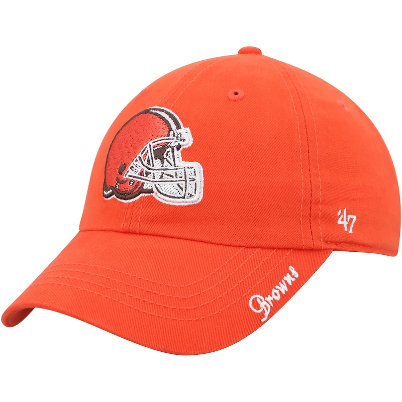 Women's '47 Orange Cleveland Browns Miata Clean Up Primary Logo Adjustable Hat