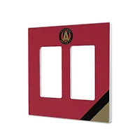 Atlanta United FC Diagonal Stripe Design Double Rocker Lightswitch Plate