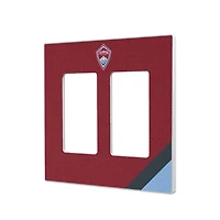 Colorado Rapids Diagonal Stripe Design Double Rocker Lightswitch Plate