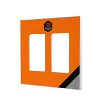 Houston Dynamo FC Diagonal Stripe Design Double Rocker Lightswitch Plate