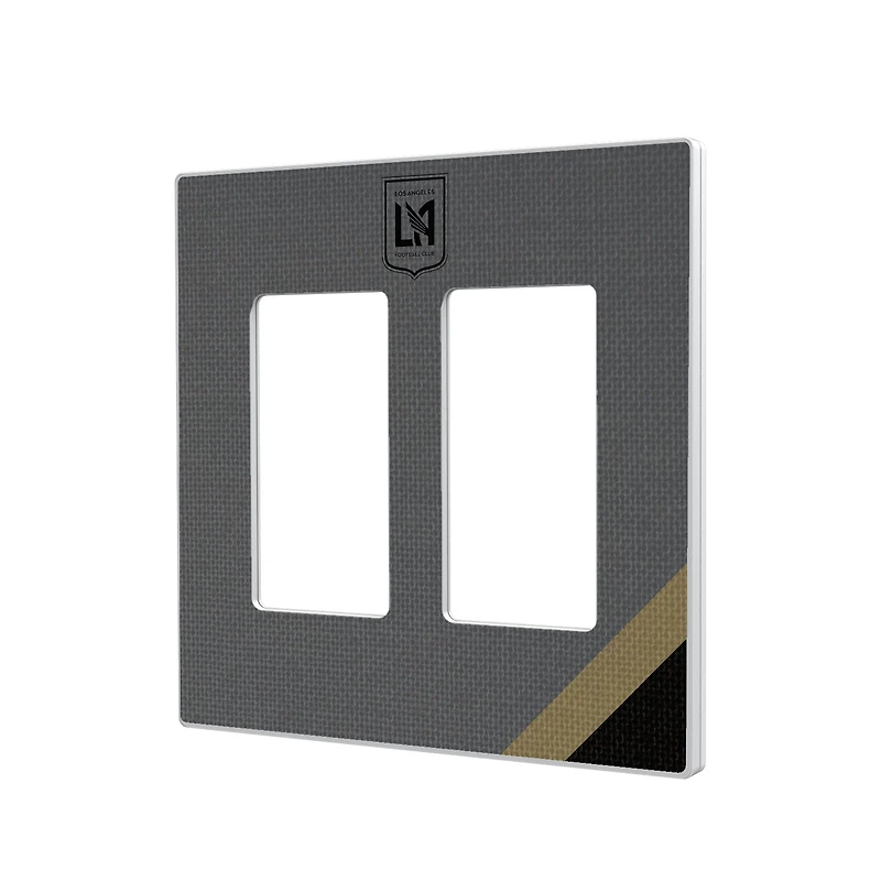 LAFC Diagonal Stripe Design Double Rocker Lightswitch Plate