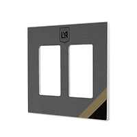 LAFC Diagonal Stripe Design Double Rocker Lightswitch Plate