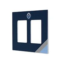 Vancouver Whitecaps FC Diagonal Stripe Design Double Rocker Lightswitch Plate