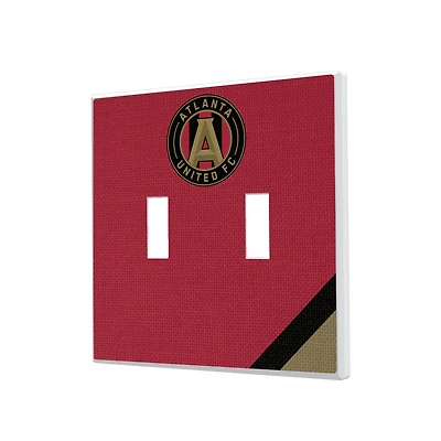 Atlanta United FC Diagonal Stripe Design Double Toggle Lightswitch Plate