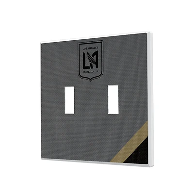 LAFC Diagonal Stripe Design Double Toggle Lightswitch Plate