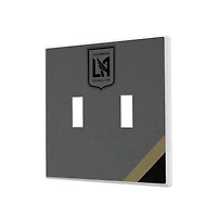 LAFC Diagonal Stripe Design Double Toggle Lightswitch Plate