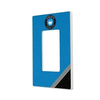 Charlotte FC Diagonal Stripe Design Single Rocker Lightswitch Plate