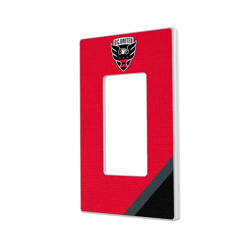 D.C. United Diagonal Stripe Design Single Rocker Lightswitch Plate