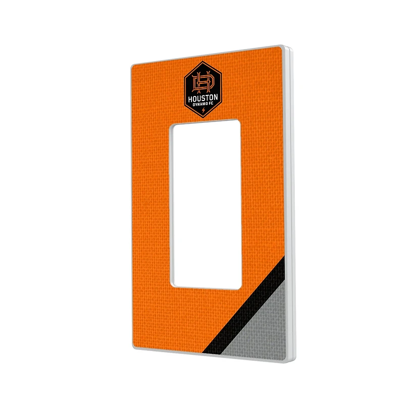 Houston Dynamo FC Diagonal Stripe Design Single Rocker Lightswitch Plate