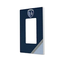 Sporting Kansas City Diagonal Stripe Design Single Rocker Lightswitch Plate