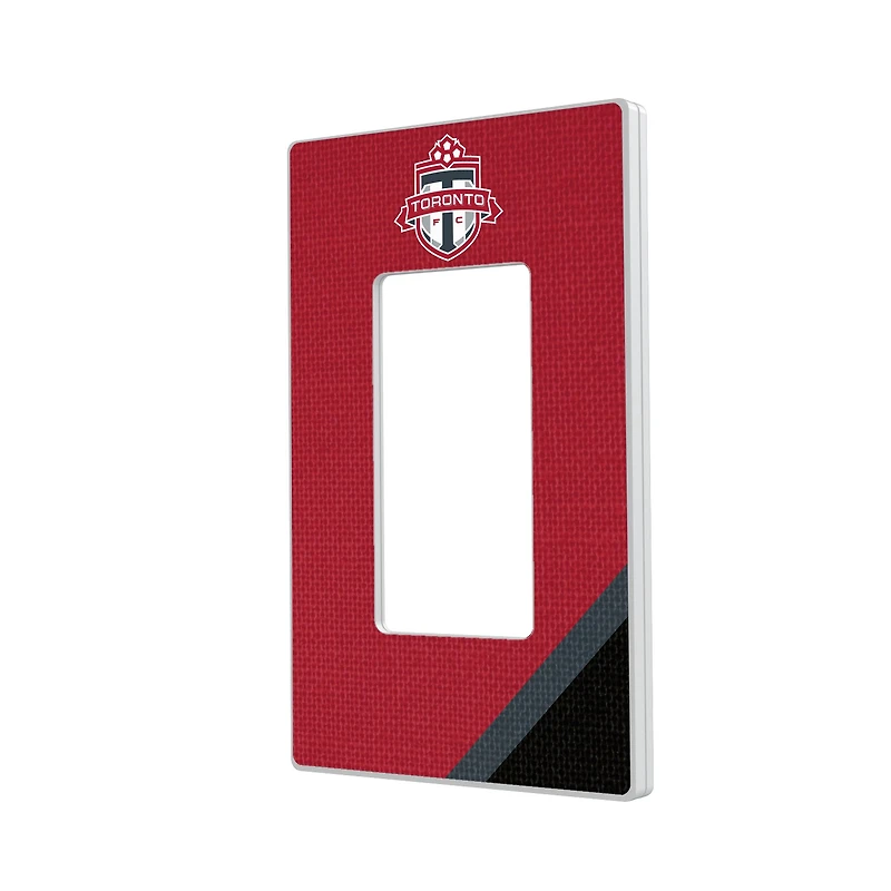 Toronto FC Diagonal Stripe Design Single Rocker Lightswitch Plate