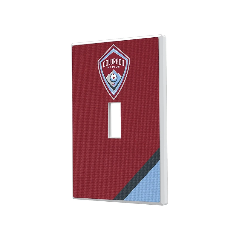 Colorado Rapids Diagonal Stripe Design Single Toggle Lightswitch Plate
