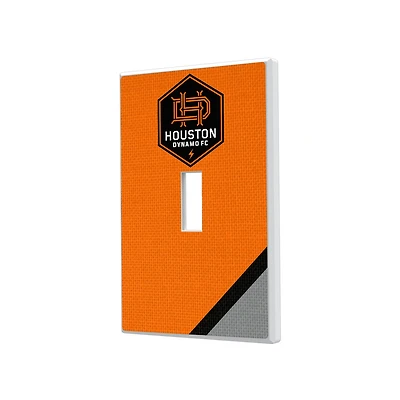 Houston Dynamo FC Diagonal Stripe Design Single Toggle Lightswitch Plate