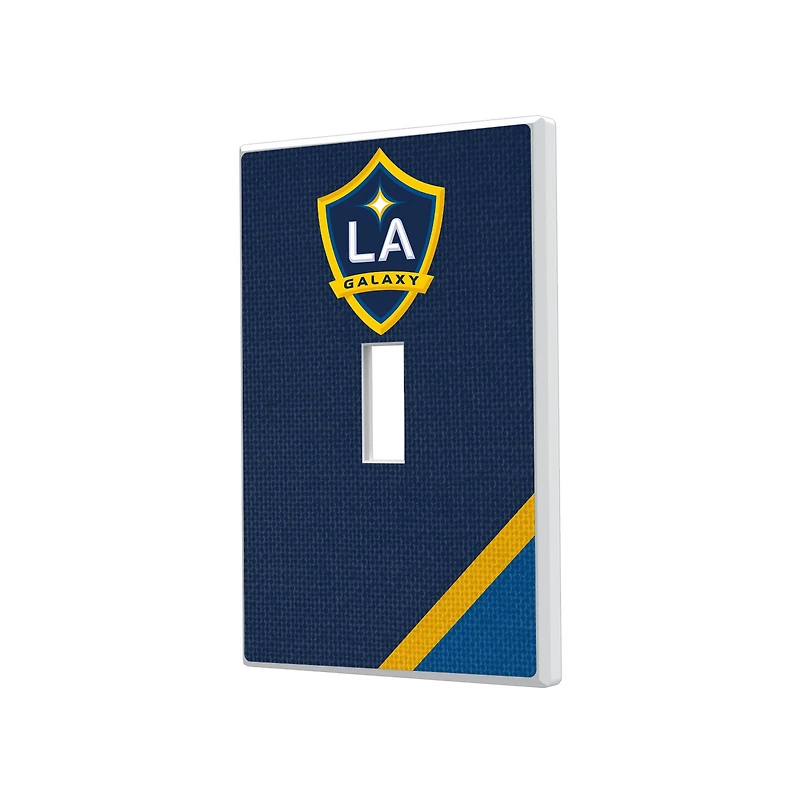 LA Galaxy Diagonal Stripe Design Single Toggle Lightswitch Plate