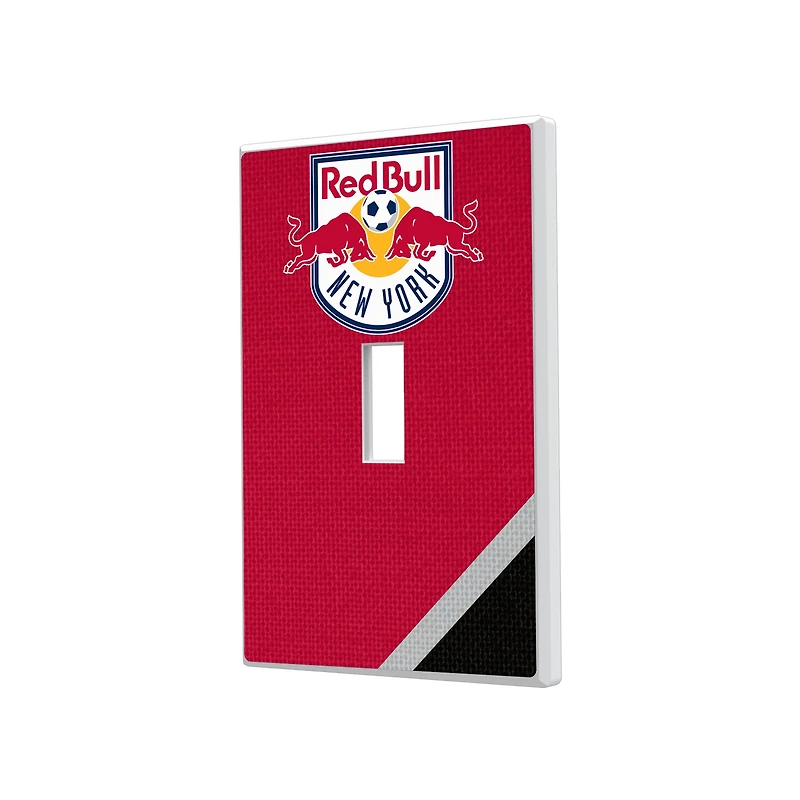 New York Red Bulls Diagonal Stripe Design Single Toggle Lightswitch Plate