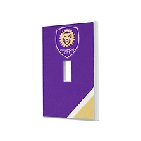 Orlando City SC Diagonal Stripe Design Single Toggle Lightswitch Plate