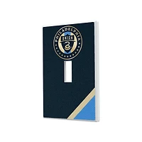 Philadelphia Union Diagonal Stripe Design Single Toggle Lightswitch Plate