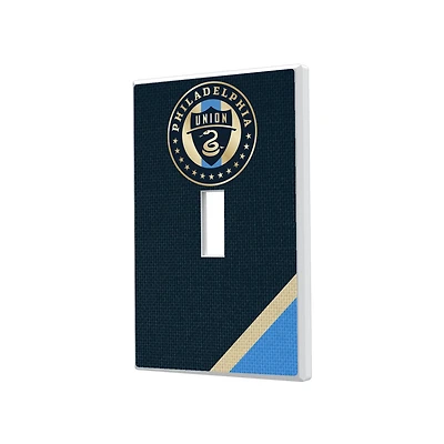 Philadelphia Union Diagonal Stripe Design Single Toggle Lightswitch Plate