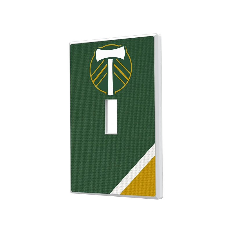 Portland Timbers Diagonal Stripe Design Single Toggle Lightswitch Plate