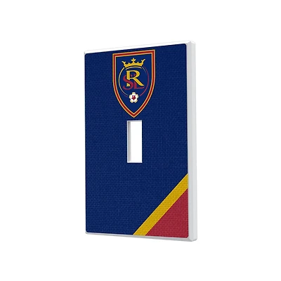 Real Salt Lake Diagonal Stripe Design Single Toggle Lightswitch Plate