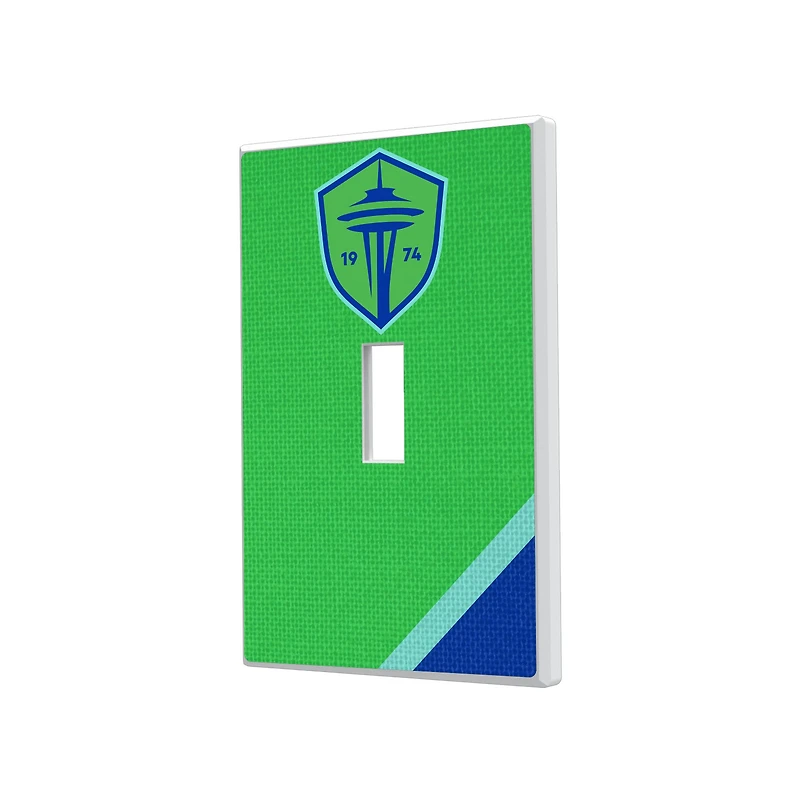 Seattle Sounders FC Diagonal Stripe Design Single Toggle Lightswitch Plate