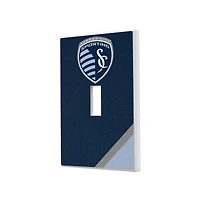 Sporting Kansas City Diagonal Stripe Design Single Toggle Lightswitch Plate