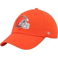 Men's '47 Orange Cleveland Browns Clean Up Primary Adjustable Hat