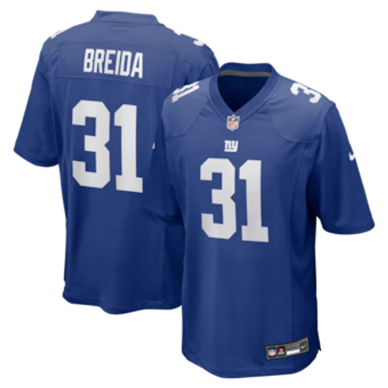 Men's Nike Matt Breida Royal New York Giants Game Jersey