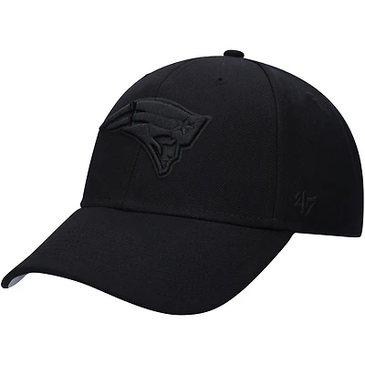 Men's '47 Black New England Patriots  Tonal MVP Adjustable Hat