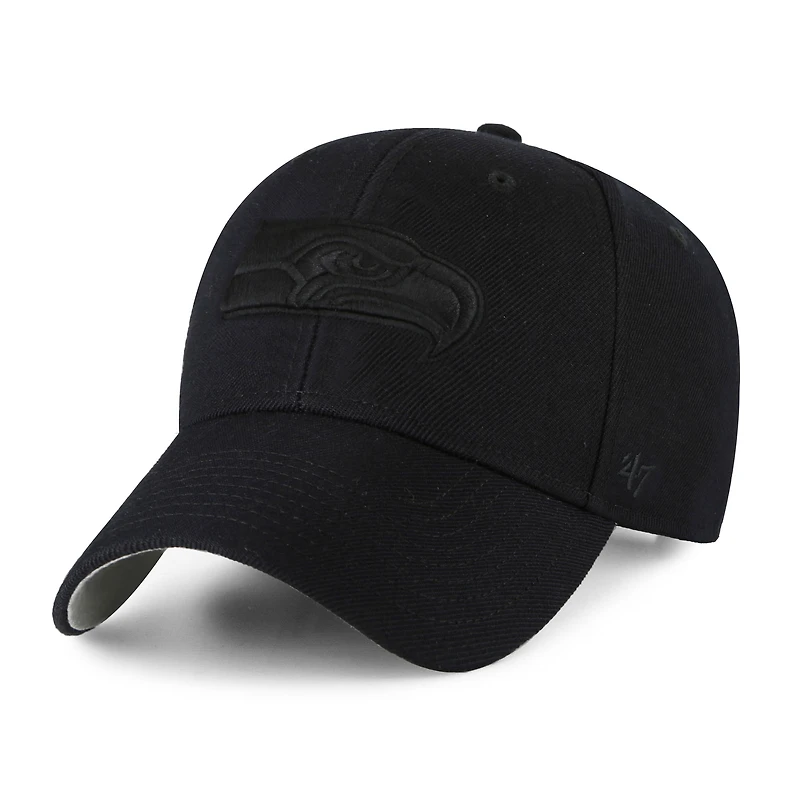 Men's '47 Black Seattle Seahawks  Tonal MVP Adjustable Hat