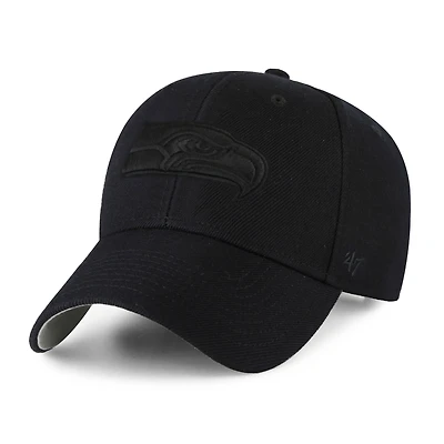 Men's '47 Black Seattle Seahawks  Tonal MVP Adjustable Hat