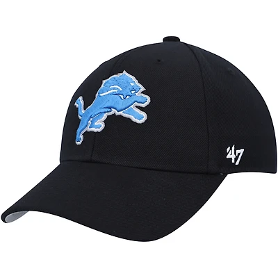 Men's '47 Black Detroit Lions MVP Adjustable Hat