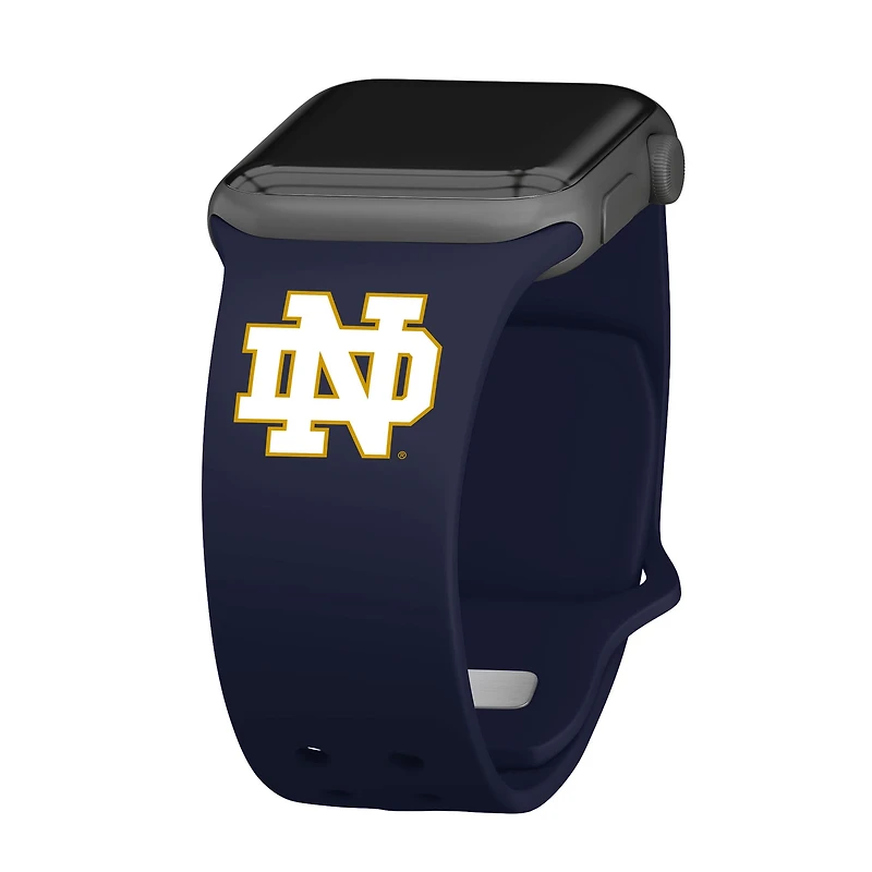 Blue Notre Dame Fighting Irish Silicone Apple Watch Band
