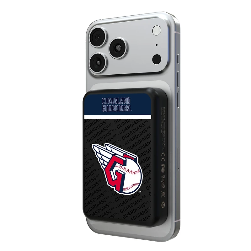 Keyscaper  Cleveland Guardians 5000mAh Wireless Magnetic Power Bank