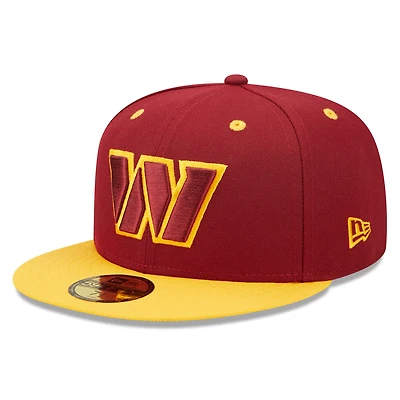 Men's New Era  Burgundy/Gold Washington Commanders Flipside 2Tone 59FIFTY Fitted Hat