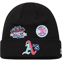 Men's New Era Black Athletics Polar Lights Cuffed Knit Hat
