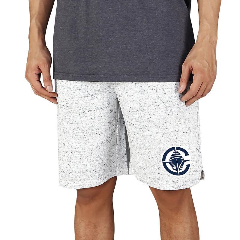 Men's Concepts Sport White/Charcoal LA Clippers Throttle Knit Jam Shorts